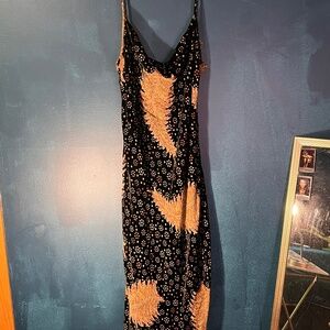 Black Lowback Velvet Maxi dress